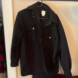 H&M Classic Black Fleece Jacket